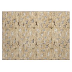 Machine Washable Indoor/Outdoor Chantille ACN2521 Gold 1'8" x 2'6" Rug