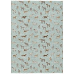 Machine Washable Indoor/Outdoor Chantille ACN2521 Green 2'6" x 3'10" Rug