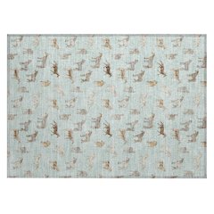 Machine Washable Indoor/Outdoor Chantille ACN2521 Green 1'8" x 2'6" Rug