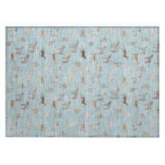 Machine Washable Indoor/Outdoor Chantille ACN2521 Blue 1'8" x 2'6" Rug