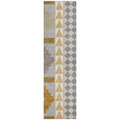 Machine Washable Indoor/Outdoor Chantille ACN2522 Gold 2'3" x 7'6" Runner Rug