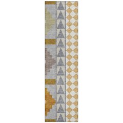 Machine Washable Indoor/Outdoor Chantille ACN2522 Gray 2'3" x 7'6" Runner Rug