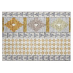 Machine Washable Indoor/Outdoor Chantille ACN2522 Gray 1'8" x 2'6" Rug