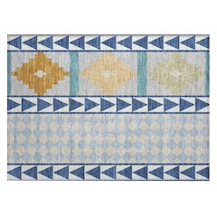 Machine Washable Indoor/Outdoor Chantille ACN2522 Blue 1'8" x 2'6" Rug