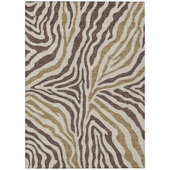 Machine Washable Indoor/Outdoor Chantille ACN2523 Brown 2'6" x 3'10" Rug