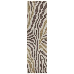 Machine Washable Indoor/Outdoor Chantille ACN2523 Brown 2'3" x 7'6" Runner Rug
