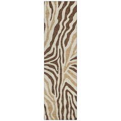 Machine Washable Indoor/Outdoor Chantille ACN2523 Brown 2'3" x 7'6" Runner Rug