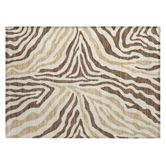 Machine Washable Indoor/Outdoor Chantille ACN2523 Brown 1'8" x 2'6" Rug