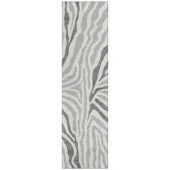 Machine Washable Indoor/Outdoor Chantille ACN2523 Gray 2'3" x 7'6" Runner Rug