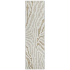 Machine Washable Indoor/Outdoor Chantille ACN2523 Ivory 2'3" x 7'6" Runner Rug