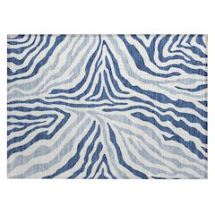 Machine Washable Indoor/Outdoor Chantille ACN2523 Blue 1'8" x 2'6" Rug