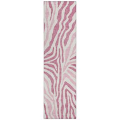 Machine Washable Indoor/Outdoor Chantille ACN2523 Pink 2'3" x 7'6" Runner Rug
