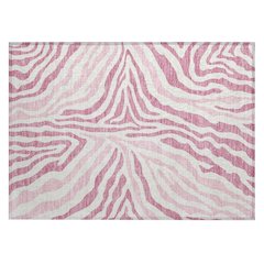 Machine Washable Indoor/Outdoor Chantille ACN2523 Pink 1'8" x 2'6" Rug