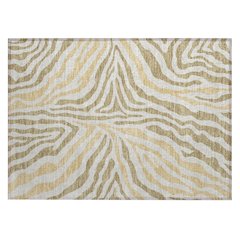Machine Washable Indoor/Outdoor Chantille ACN2523 Gold 1'8" x 2'6" Rug