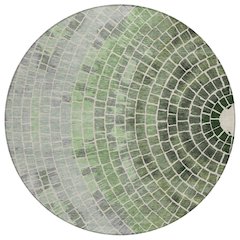 Machine Washable Indoor/Outdoor Chantille ACN2524 Green 8' x 8' Round Rug
