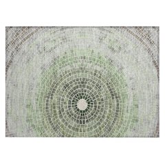 Machine Washable Indoor/Outdoor Chantille ACN2524 Green 1'8" x 2'6" Rug