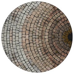 Machine Washable Indoor/Outdoor Chantille ACN2524 Brown 8' x 8' Round Rug