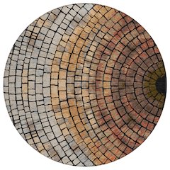 Machine Washable Indoor/Outdoor Chantille ACN2524 Orange 8' x 8' Round Rug