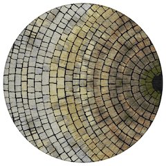 Machine Washable Indoor/Outdoor Chantille ACN2524 Gold 8' x 8' Round Rug