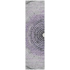 Machine Washable Indoor/Outdoor Chantille ACN2524 Purple 2'3" x 7'6" Runner Rug