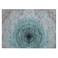 Machine Washable Indoor/Outdoor Chantille ACN2524 Teal 1'8" x 2'6" Rug