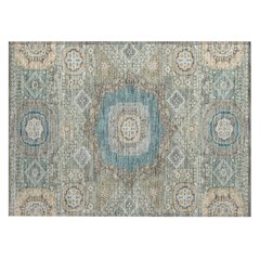 Machine Washable Indoor/Outdoor Chantille ACN2525 Green 1'8" x 2'6" Rug