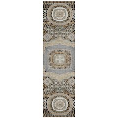 Machine Washable Indoor/Outdoor Chantille ACN2525 Black 2'3" x 7'6" Runner Rug