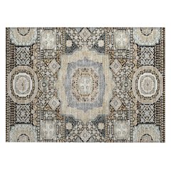Machine Washable Indoor/Outdoor Chantille ACN2525 Black 1'8" x 2'6" Rug
