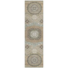 Machine Washable Indoor/Outdoor Chantille ACN2525 Gold 2'3" x 7'6" Runner Rug