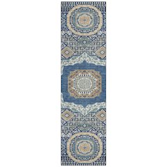 Machine Washable Indoor/Outdoor Chantille ACN2525 Blue 2'3" x 7'6" Runner Rug