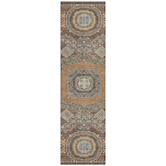 Machine Washable Indoor/Outdoor Chantille ACN2525 Orange 2'3" x 7'6" Runner Rug