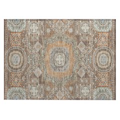 Machine Washable Indoor/Outdoor Chantille ACN2525 Orange 1'8" x 2'6" Rug