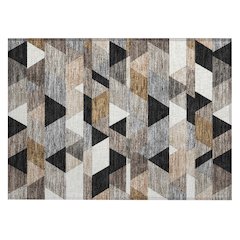 Machine Washable Indoor/Outdoor Chantille ACN2526 Black 1'8" x 2'6" Rug