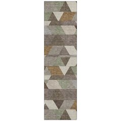 Machine Washable Indoor/Outdoor Chantille ACN2526 Brown 2'3" x 7'6" Runner Rug