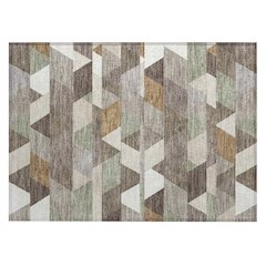 Machine Washable Indoor/Outdoor Chantille ACN2526 Brown 1'8" x 2'6" Rug