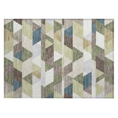 Machine Washable Indoor/Outdoor Chantille ACN2526 Green 1'8" x 2'6" Rug