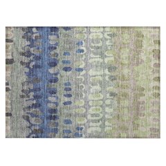 Machine Washable Indoor/Outdoor Chantille ACN2529 Green 1'8" x 2'6" Rug