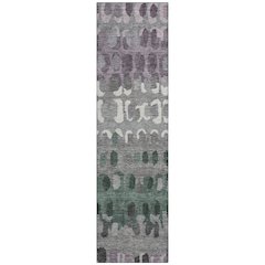 Machine Washable Indoor/Outdoor Chantille ACN2529 Purple 2'3" x 7'6" Runner Rug