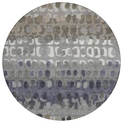 Machine Washable Indoor/Outdoor Chantille ACN2529 Brown 8' x 8' Round Rug