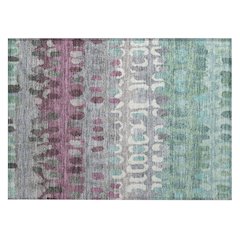 Machine Washable Indoor/Outdoor Chantille ACN2529 Teal 1'8" x 2'6" Rug