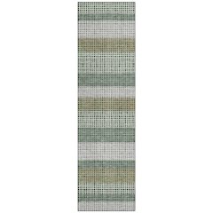 Machine Washable Indoor/Outdoor Chantille ACN2530 Green 2'3" x 7'6" Runner Rug