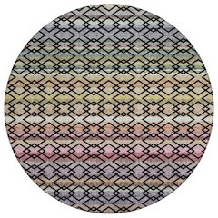 Machine Washable Indoor/Outdoor Chantille ACN2531 Black 8' x 8' Round Rug