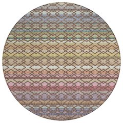 Machine Washable Indoor/Outdoor Chantille ACN2531 Brown 8' x 8' Round Rug