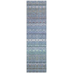 Machine Washable Indoor/Outdoor Chantille ACN2531 Blue 2'3" x 7'6" Runner Rug