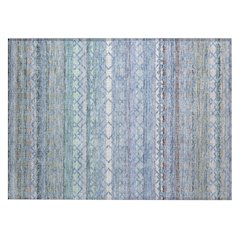 Machine Washable Indoor/Outdoor Chantille ACN2531 Blue 1'8" x 2'6" Rug