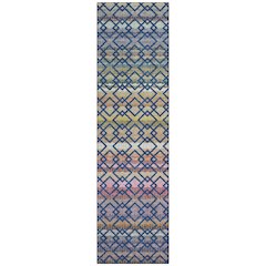 Machine Washable Indoor/Outdoor Chantille ACN2531 Blue 2'3" x 7'6" Runner Rug