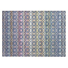 Machine Washable Indoor/Outdoor Chantille ACN2531 Blue 1'8" x 2'6" Rug