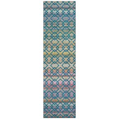 Machine Washable Indoor/Outdoor Chantille ACN2531 Teal 2'3" x 7'6" Runner Rug