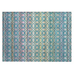 Machine Washable Indoor/Outdoor Chantille ACN2531 Teal 1'8" x 2'6" Rug