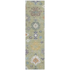 Machine Washable Indoor/Outdoor Chantille ACN2532 Green 2'3" x 7'6" Runner Rug